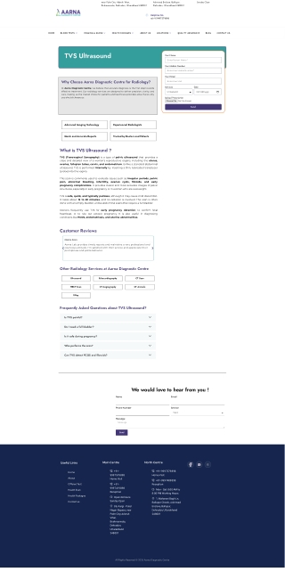 TVS Scan (Transvaginal Sonography) at Aarna Diagnostic Centre