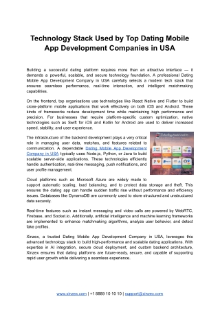 Why Businesses Rely on a Dating Mobile App Development Company in USA ?
