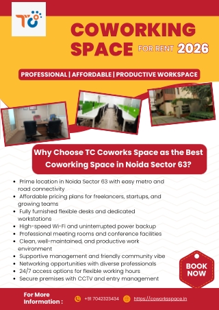 Why TC Coworks Space is the Best Coworking Space in Noida Sector 63?