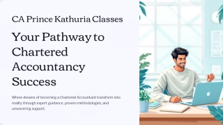 Join the Best CA Coaching in Faridabad | CA Prince Kathuria Classes