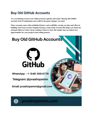 Best 7 Sites to Buying GitHub Accounts Old ...