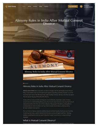 Alimony Rules in India After Mutual Consent Divorce – Legal Guide