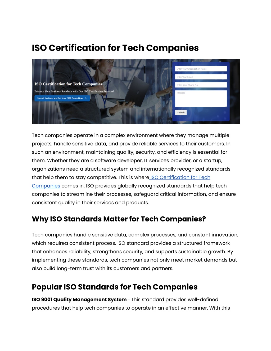 Tec Iso PPT - ISO Certification for Tech Companies PowerPoint Presentation ...