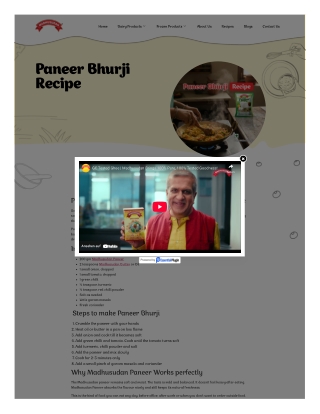 Paneer Bhurji Recipe