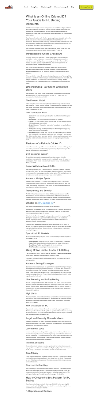 What is an Online Cricket ID? Your Guide to IPL Betting Accounts