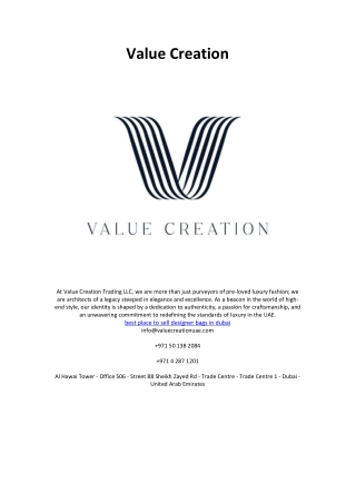 value creation