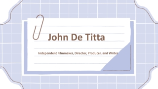John De Titta - A Dialogue-Perfecting Creator - New York
