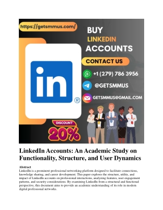 Buy LinkedIn Accounts