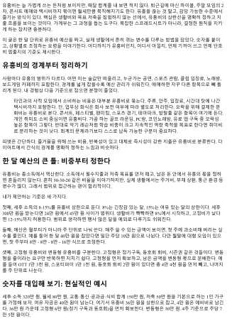 유흥비 가계부 만들기: 한 달 예산안