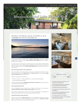 Vacation rentals by owner charlotte nc