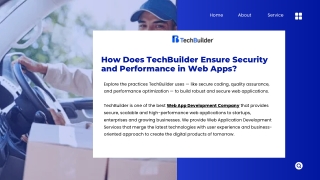 How Does TechBuilder Ensure Security and Performance in Web Apps