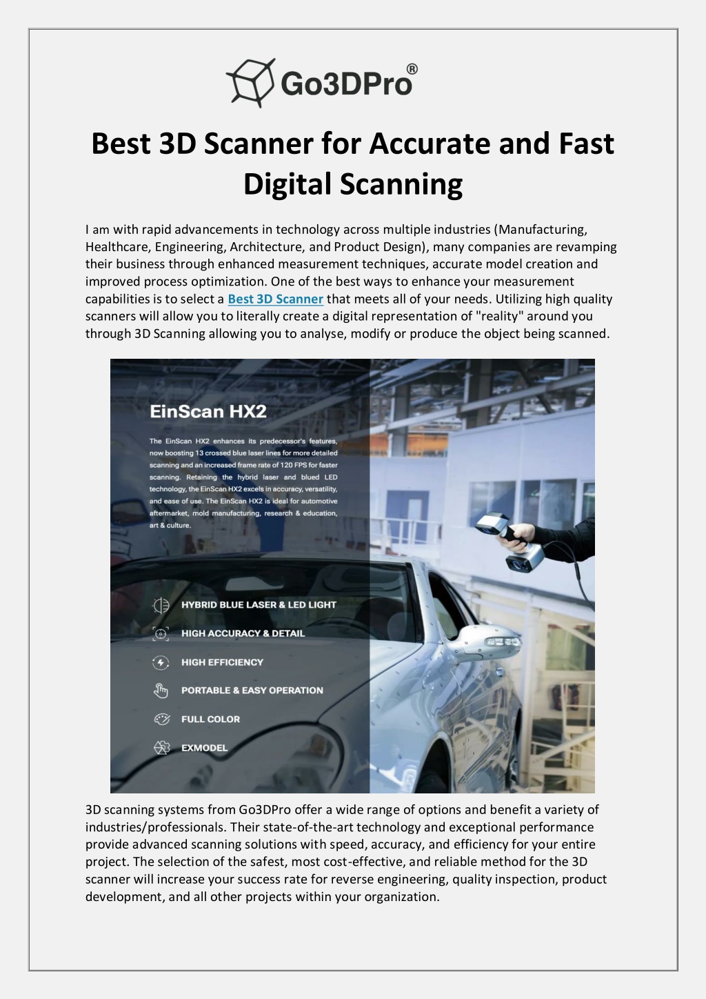 PPT - Best 3D Scanner for Accurate and Fast Digital Scanning PowerPoint ...
