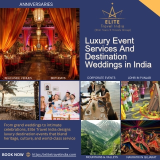 Luxury Event Services And Destination Weddings in India