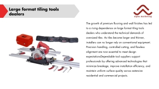 large format tiling tools dealers