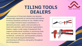 tiling tools dealers