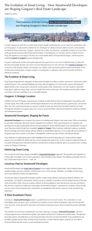Luxury Apartments in Gurgaon | Smartworld Developers