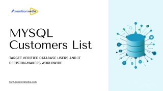 MySQL Customers List: Reach Verified Businesses Using MySQL