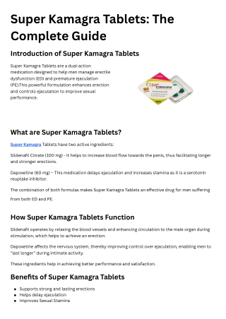 Super Kamagra Tablets The Complete Guide (2)