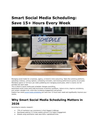 Smart Social Media Scheduling Save 15   Hours Every Week