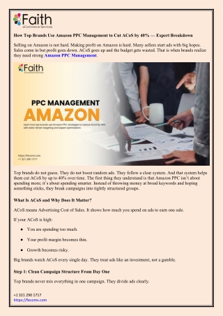 How Top Brands Use Amazon PPC Management to Cut ACoS by 40% — Expert Breakdown