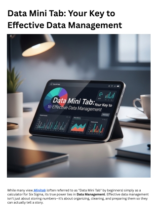 Data Mini Tab Your Key to Effective Data Management