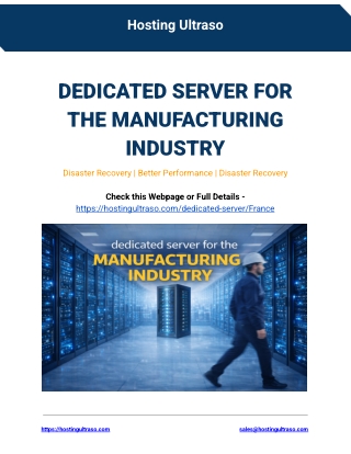 Dedicated Server for Manufacturing Industry