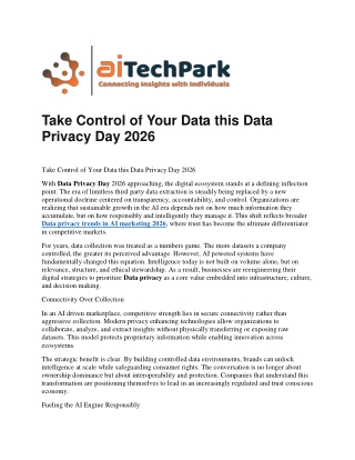 Data Privacy Day 2026 Lead with Transparency