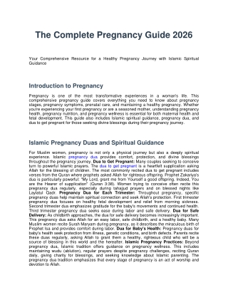 Complete Pregnancy dua