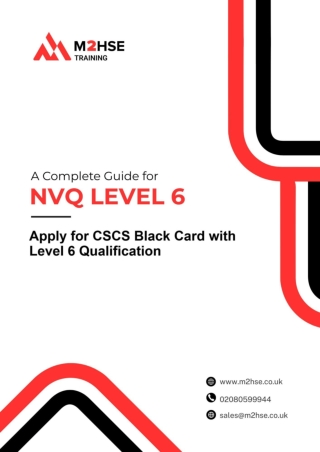 Apply for CSCS Black Card with NVQ Level 6 Today - M2hse