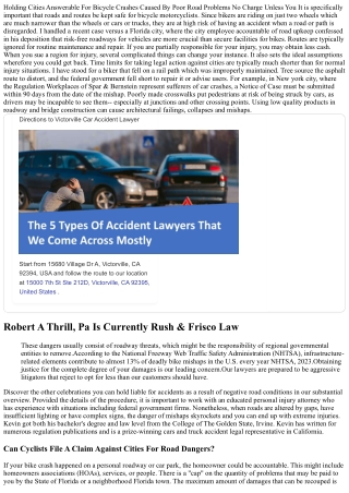 Can You File A Claim Against A City For Negative Roads?