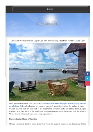 Vacation home rentals Cape Cod MA  luxury vacation rentals Cape Cod