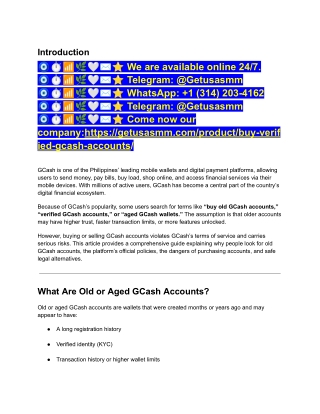 5.5 Best Places to Buy a Verified GCash Account in 2026-27