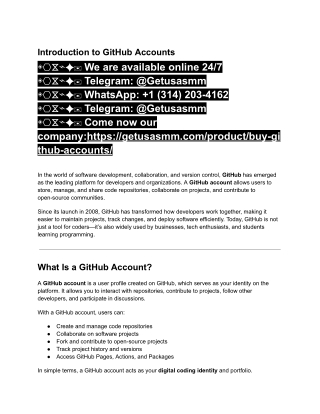 Top 10 Sites To Buy Github Accounts In This Year 2026
