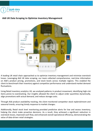 Aldi UK Data Scraping to Optimize Inventory Management