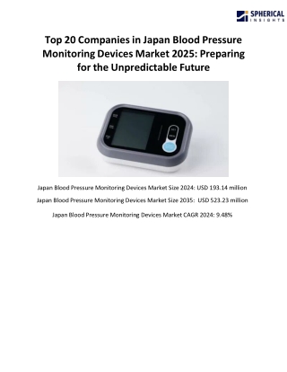 Top 20 Companies Japan Blood Pressure Monitoring Devices Market (1)