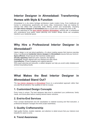 Residential Interior Designer Ahmedabad High On Ground