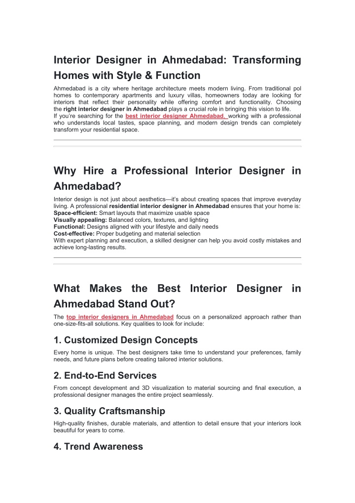PPT - Residential Interior Designer Ahmedabad High On Ground PowerPoint ...