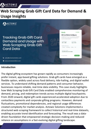 Web Scraping Grab Gift Card Data for Demand & Usage Insights