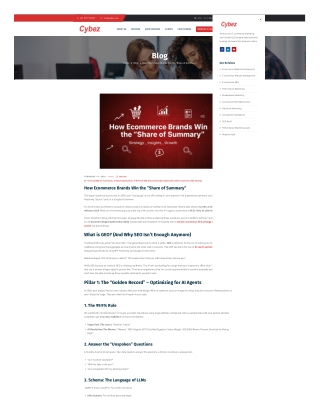 How Ecommerce Brands Win the “Share of Summary”