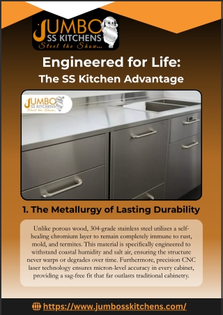Stainless Steel Modular Kitchen Science of Durability  Jumbo SS Kitchens