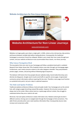 Website Architecture for Non-Linear Journeys