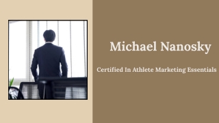 Michael Nanosky - Certified In Athlete Marketing Essentials