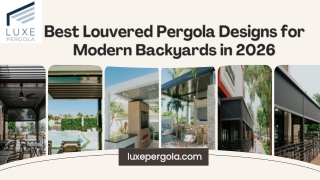 Best Louvered Pergola Designs for Modern Backyards in 2026
