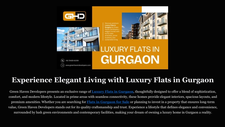 PPT - Luxury Flats in Gurgaon PowerPoint Presentation, free download ...