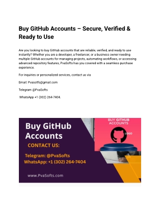 buy github accounts secure verified ready to use