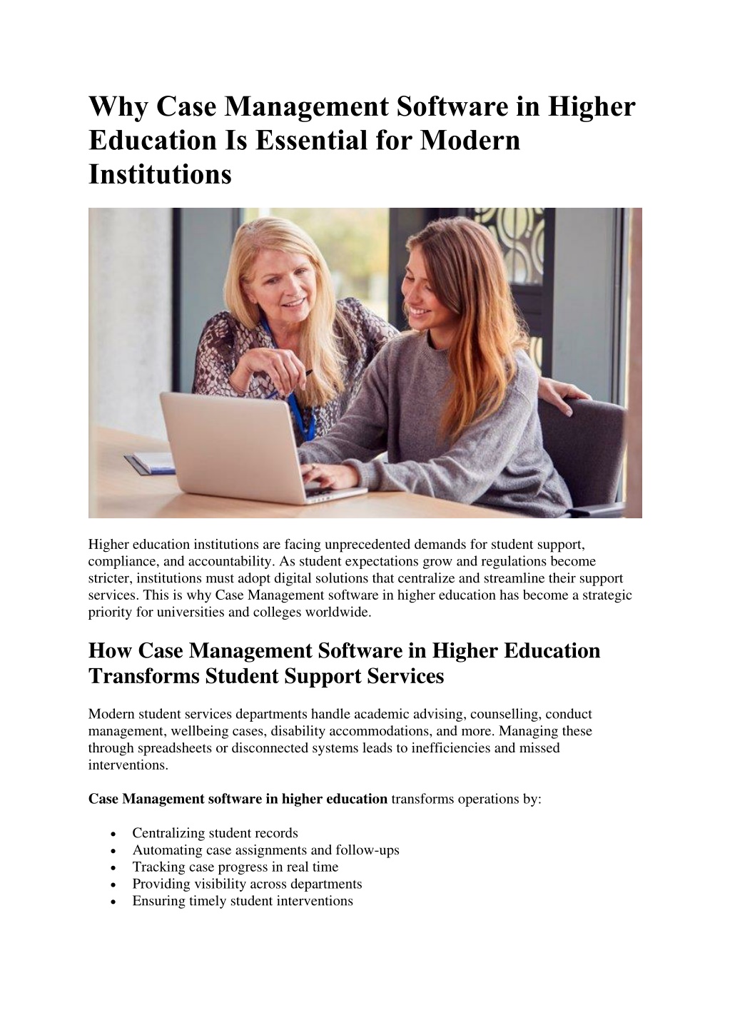 PPT - Why Case Management Software in Higher Education Is Essential for ...