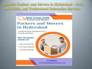 Reliable Packers and Movers in Hyderabad – Safe, Affordable, and Professional Relocation Services