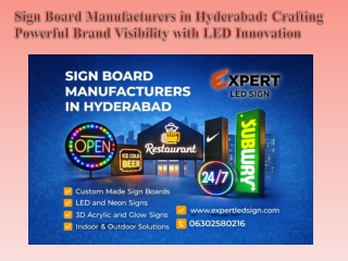 Sign Board Manufacturers in Hyderabad Crafting Powerful Brand Visibility with LED Innovation