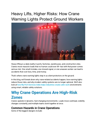Heavy Lifts, Higher Risks_ How Crane Warning Lights Protect Ground Workers