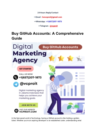 A Guide to Easily Buying Second-Hand GitHub Accounts .. ...